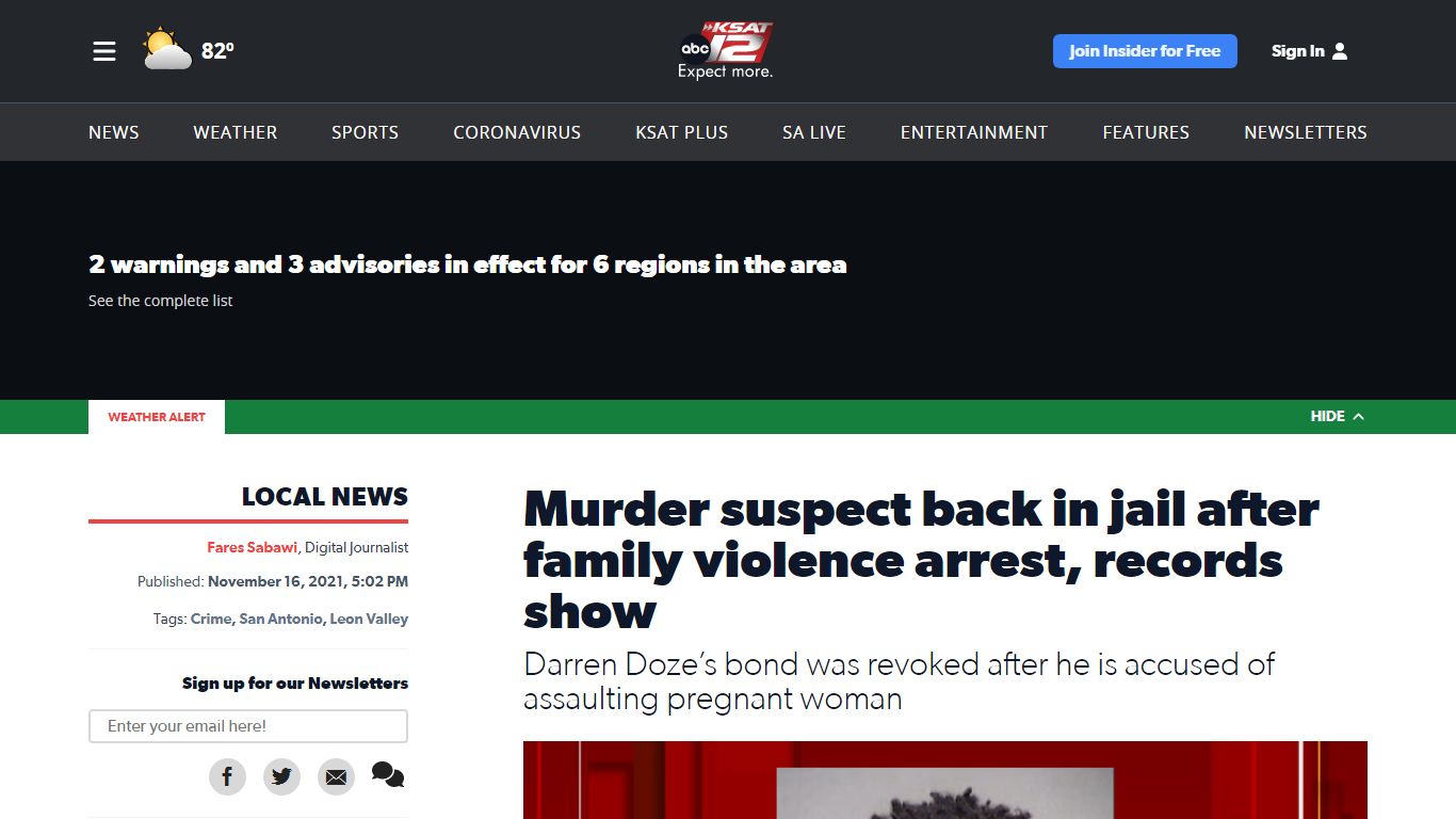 Murder suspect back in jail after family violence arrest ...